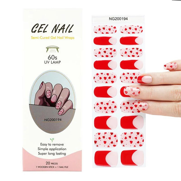 20 Stück UV Gel Nagelfolien