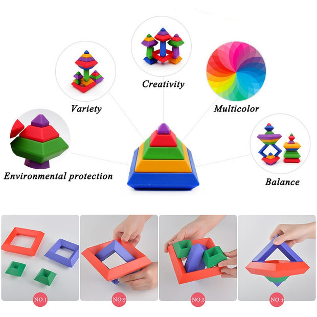 Montessori Pyramidenbauklötze