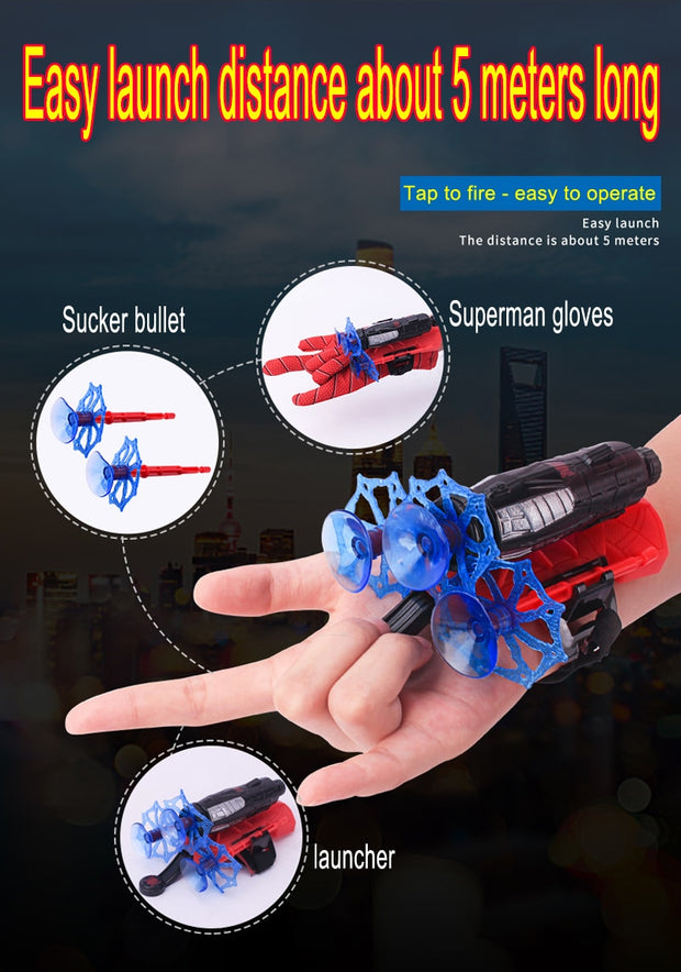 Spiderman Handschuh + 3 weiche Pfeile!