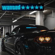 Wanted LED-Leuchtschild Auto