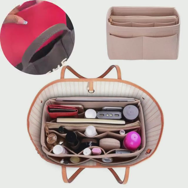 Make-up-Organizer. Einstecktasche für Handtasche.